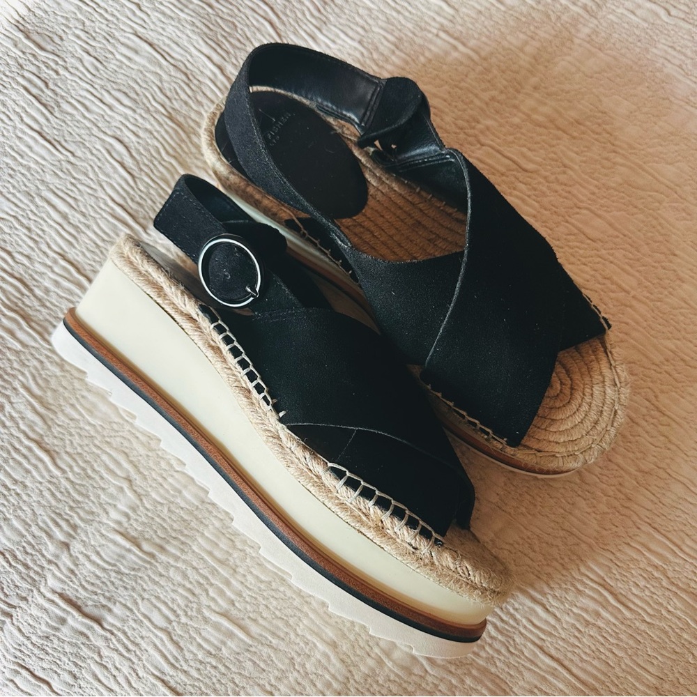 Marc Fisher Suede Platform Espadrlles